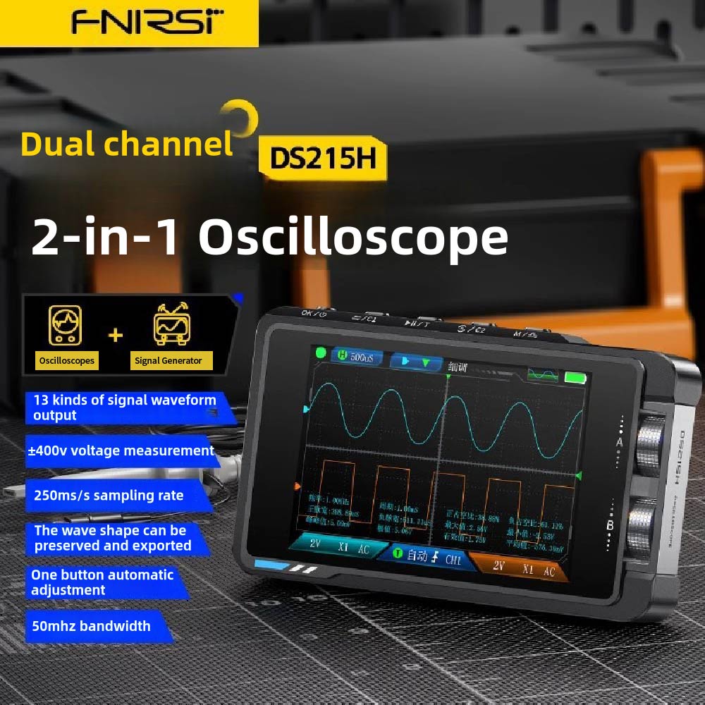 Fnirsi Digital Oscilloscope Handheld - FNIRSI DS215H Handheld Kleine Hd-scherm Digitale