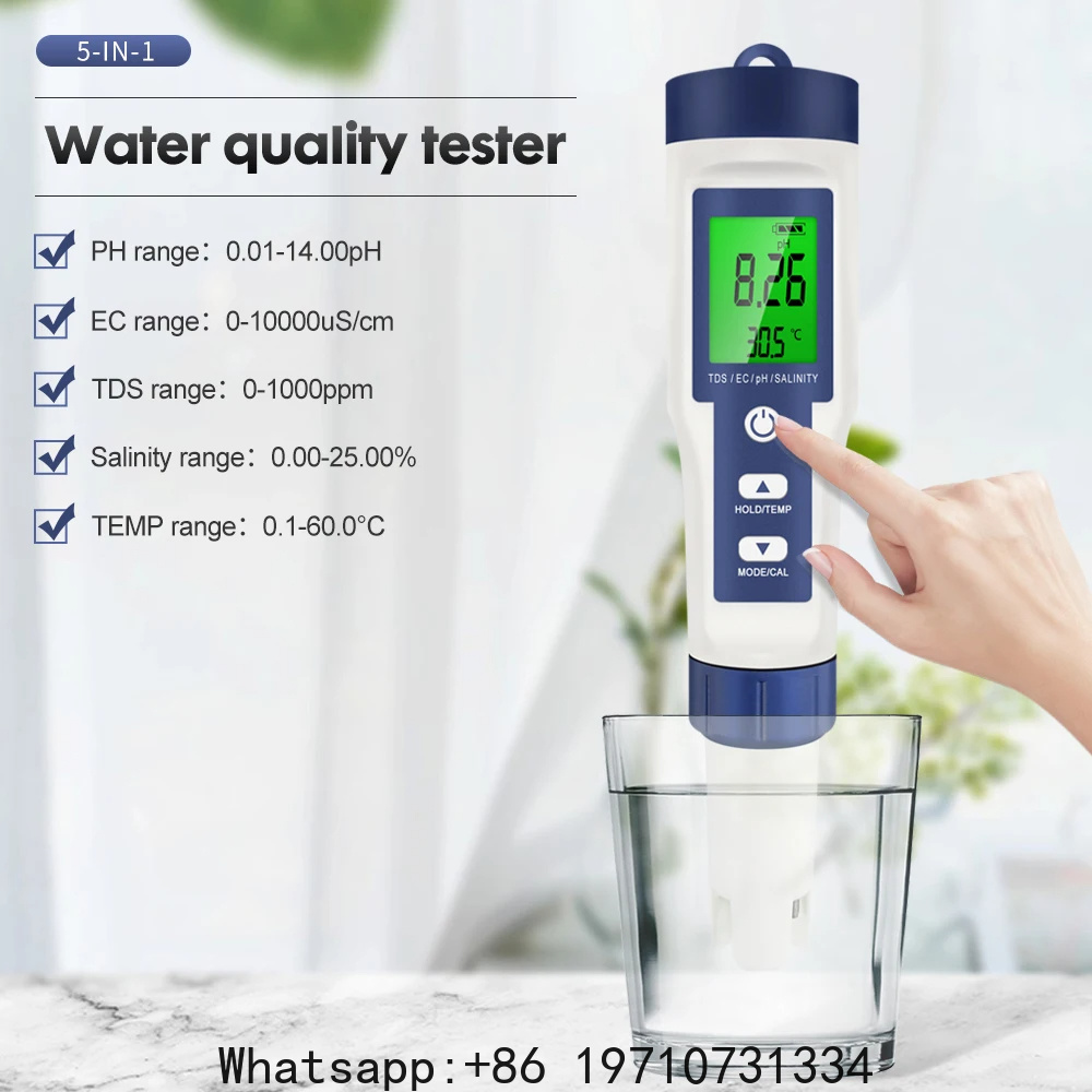 5-in-1 digitale PH-meter TDS E - Ph Meter Digital Water Tester recensie en prijs
