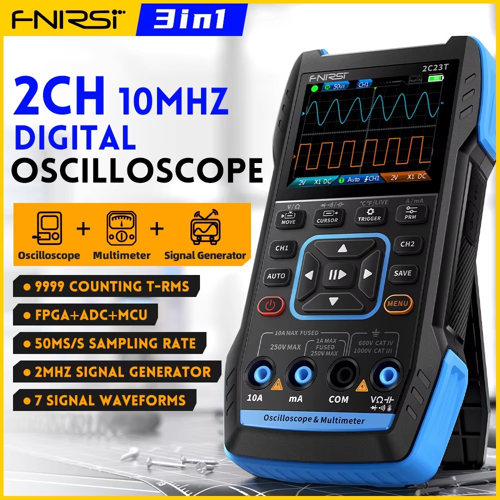 FNIRSI 2C23T Handheld Digitale - Fnirsi Digital Oscilloscope Handheld recensie en prijs